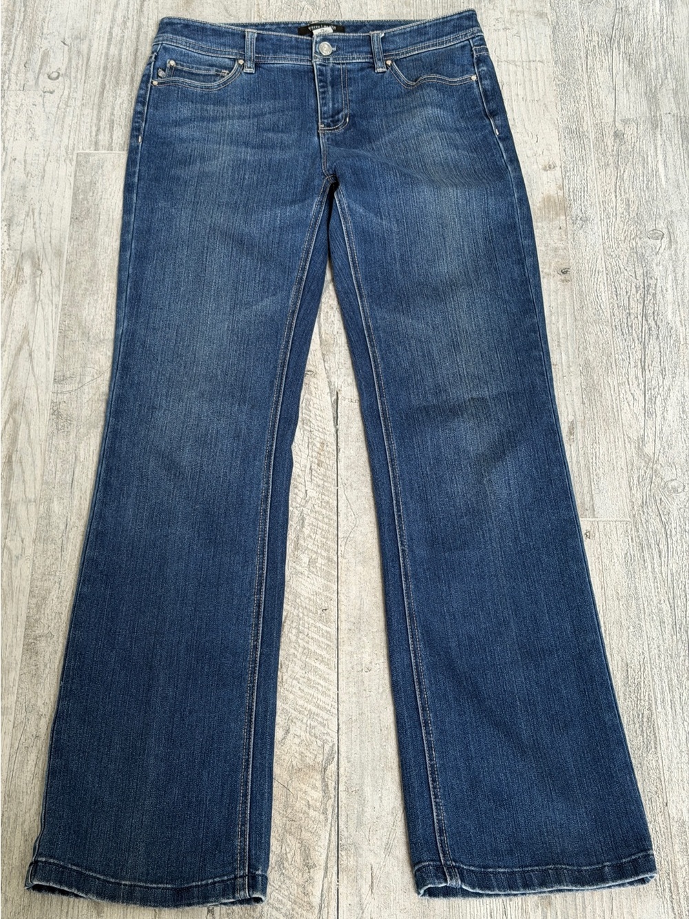 White House Black Market Blanc Classic Women's Boot Leg Cotton Jeans Sz 6R
